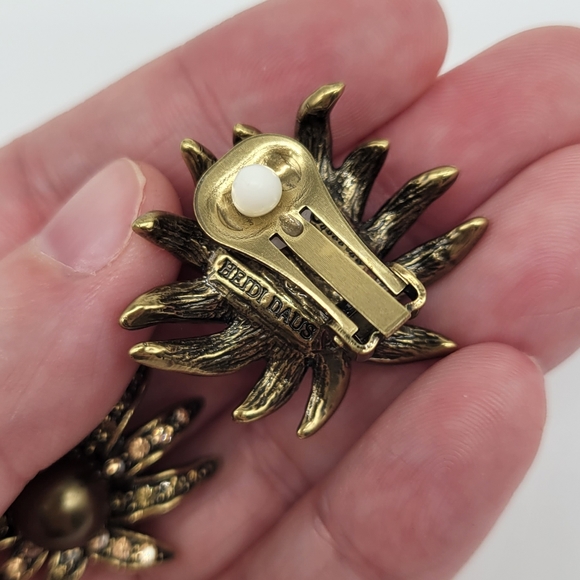 Heidi Daus Smokey Quartz Swarovski Crystal + Chocolate Pearl Necklace + Earrings - Picture 7 of 8